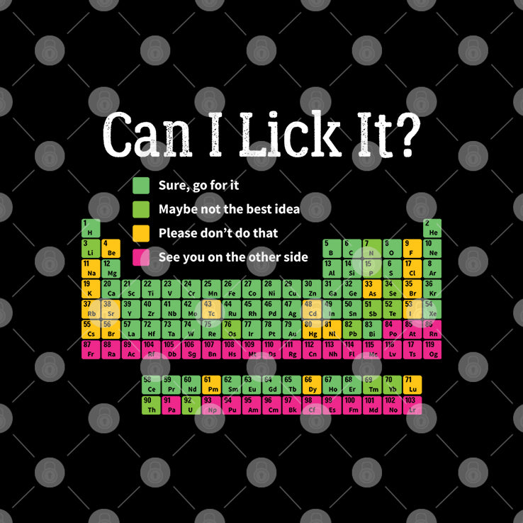 Can I Lick It Periodic Table T Shirt