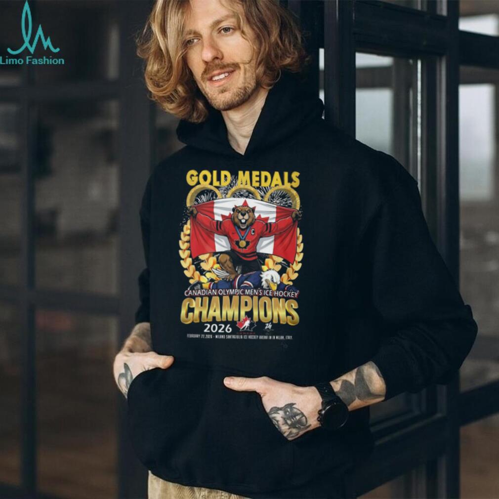 Canadian Olympic Men’s Ice Hockey Champions 2026 Gold Medals T Shirt