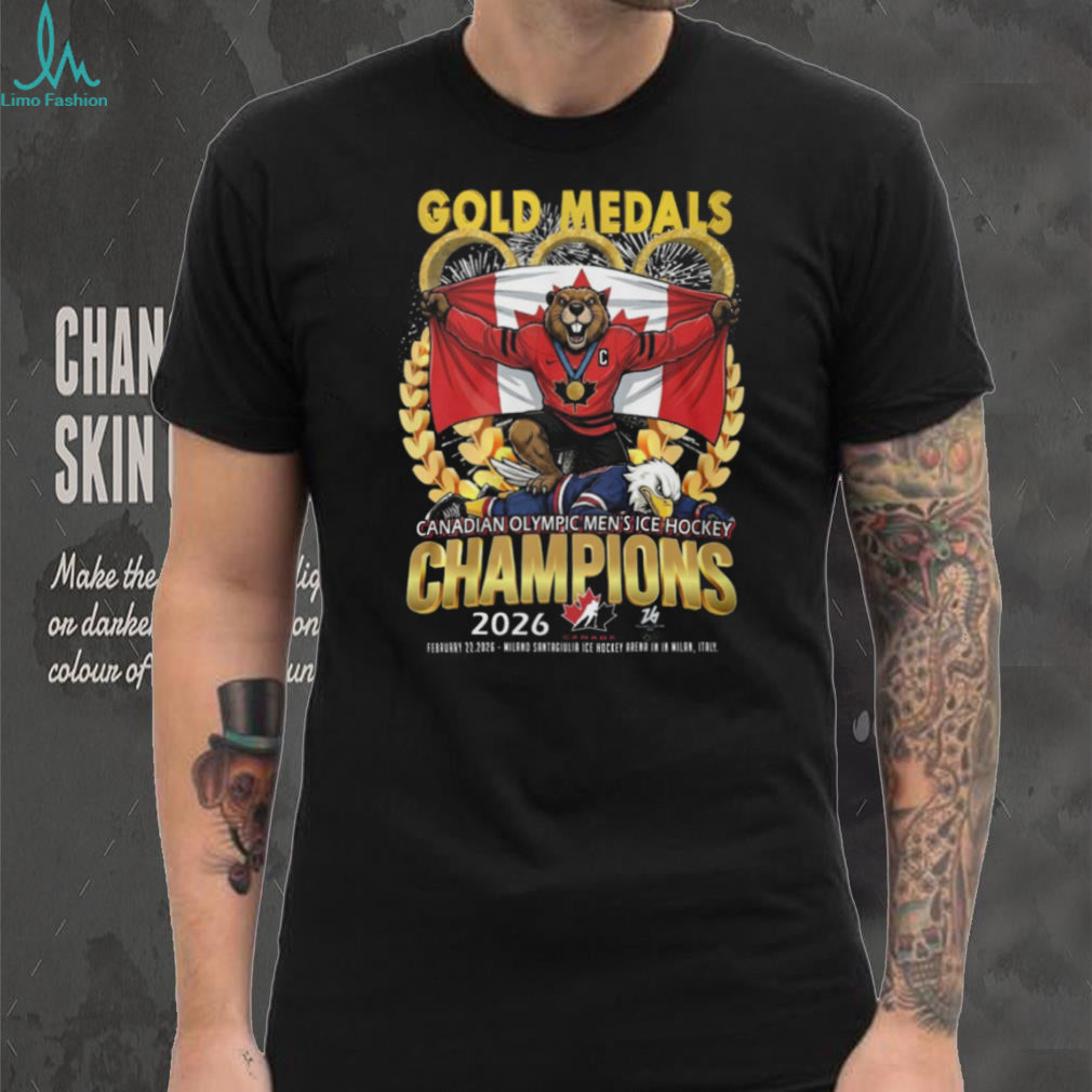 Canadian Olympic Men’s Ice Hockey Champions 2026 Gold Medals T Shirt