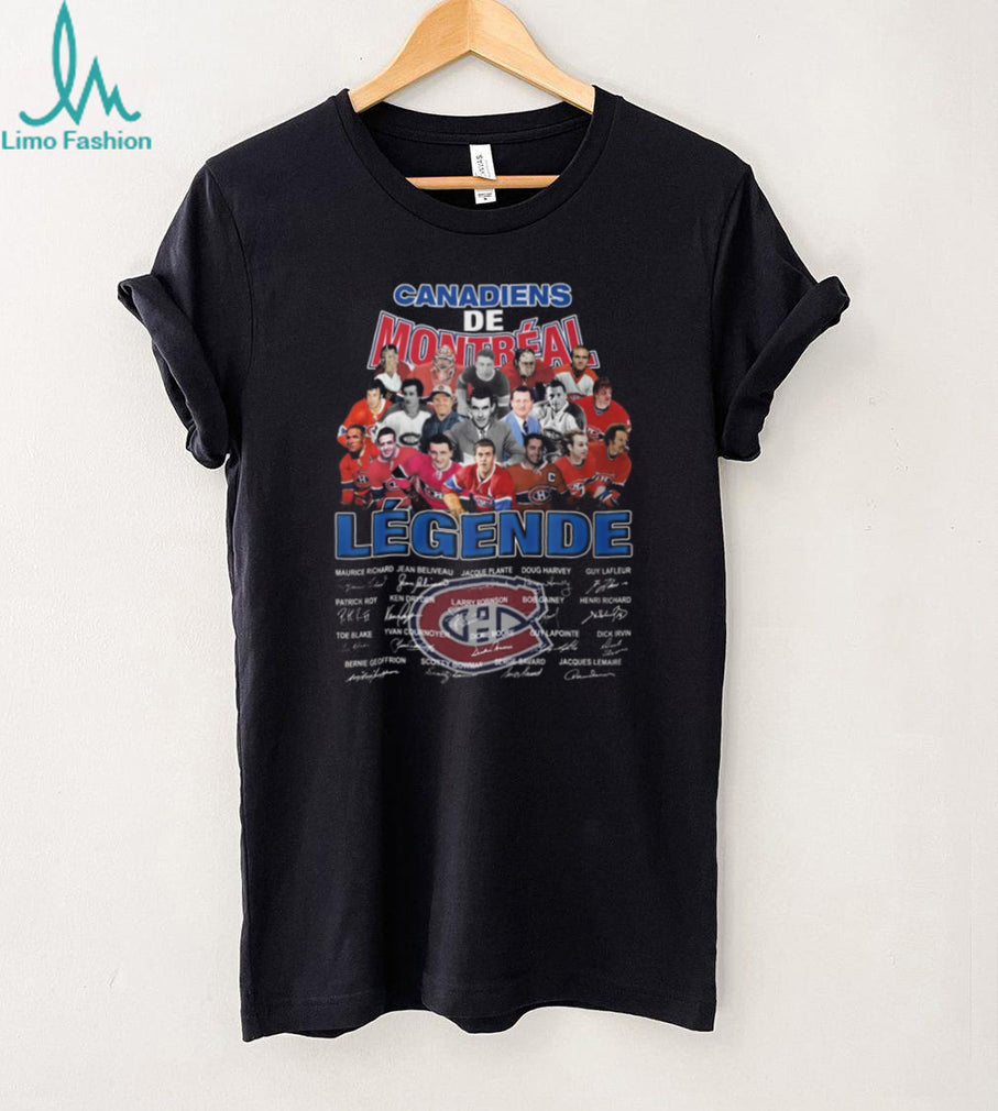 Canadiens De Montréal Légende All Time Greats Team Signatures Hockey T Shirt