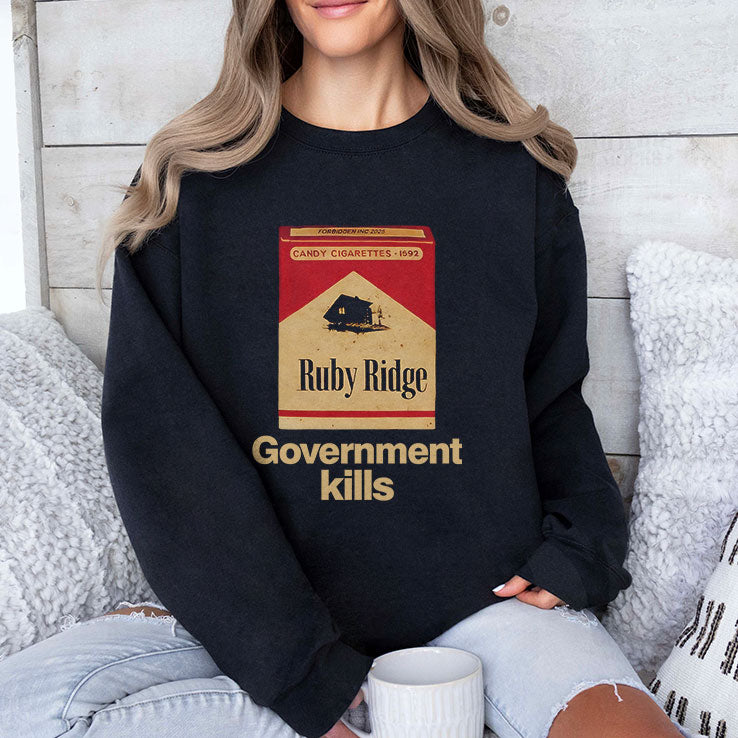 Candy Cigarettes Ruby Ridge Government Kills T Shirt