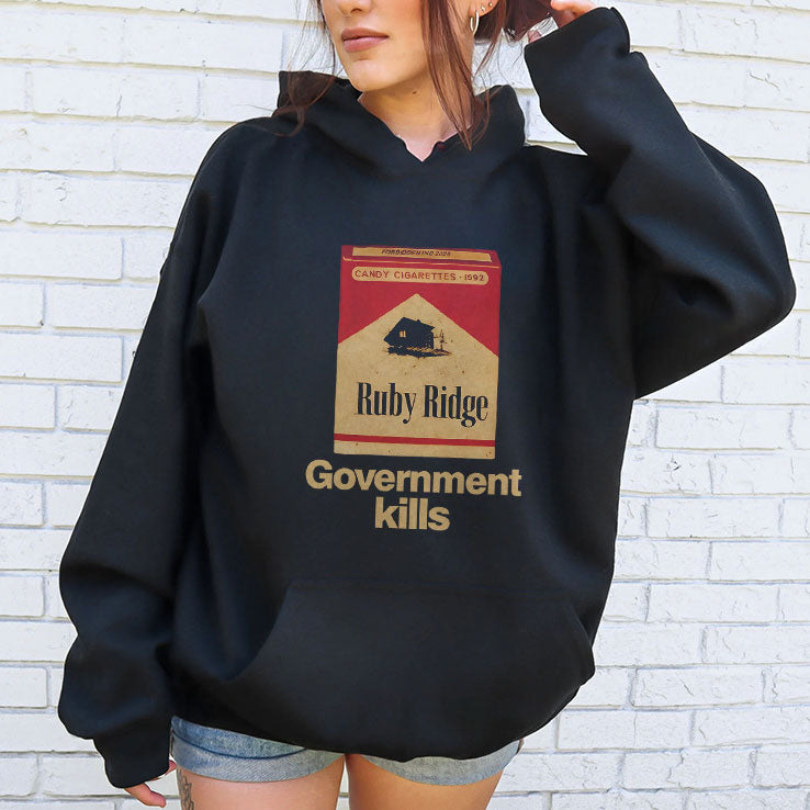 Candy Cigarettes Ruby Ridge Government Kills T Shirt