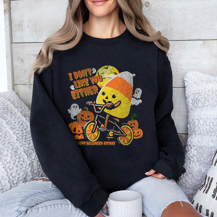 Candy Corn I Don’t Like You Either Happy Halloween Anyway Shirt