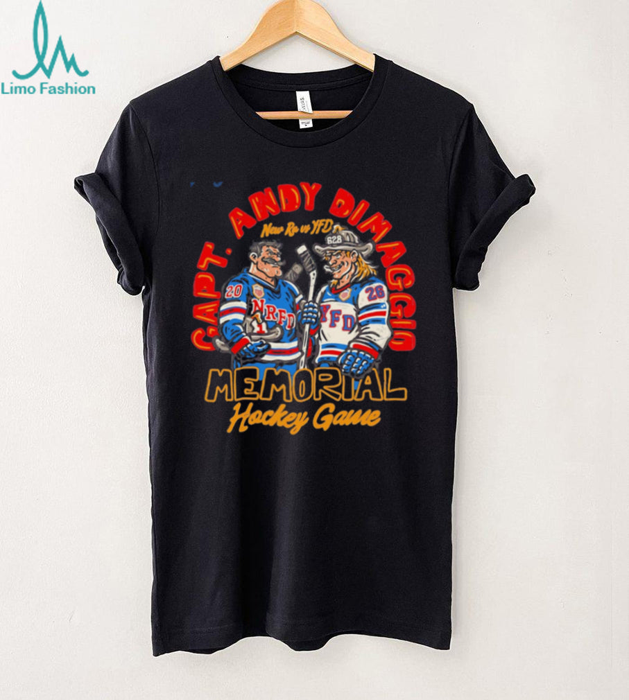 Capt. Andy DiMaggio Memorial Hockey Game New Rochelle vs YFD Tribute T Shirt