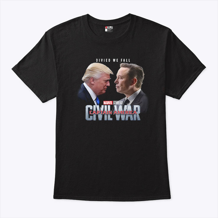 Captain America Civil War Trump Vs Elon Shirt