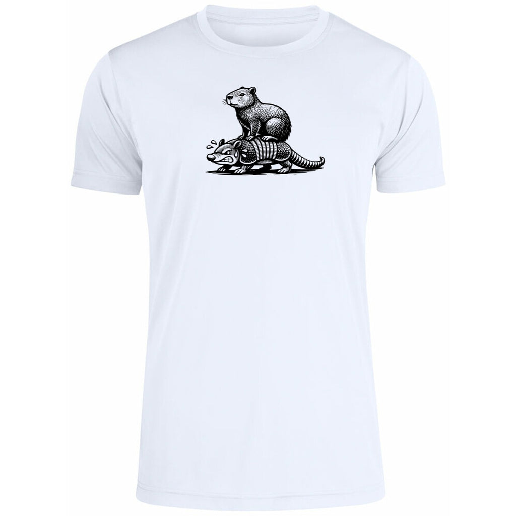 Capybara Riding Armadillo Shirt