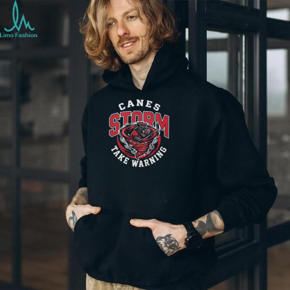 Carolina Hurricanes NHL Hockey Boar Mascot Storm Take Warning Red Cyclone T Shirt