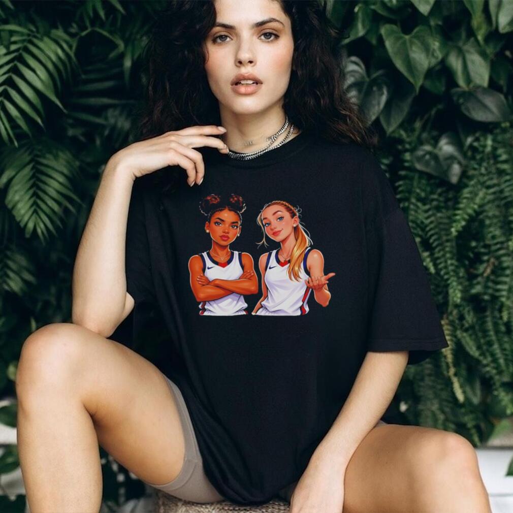 Cartoon Female Basketball Players Graphic T Shirt