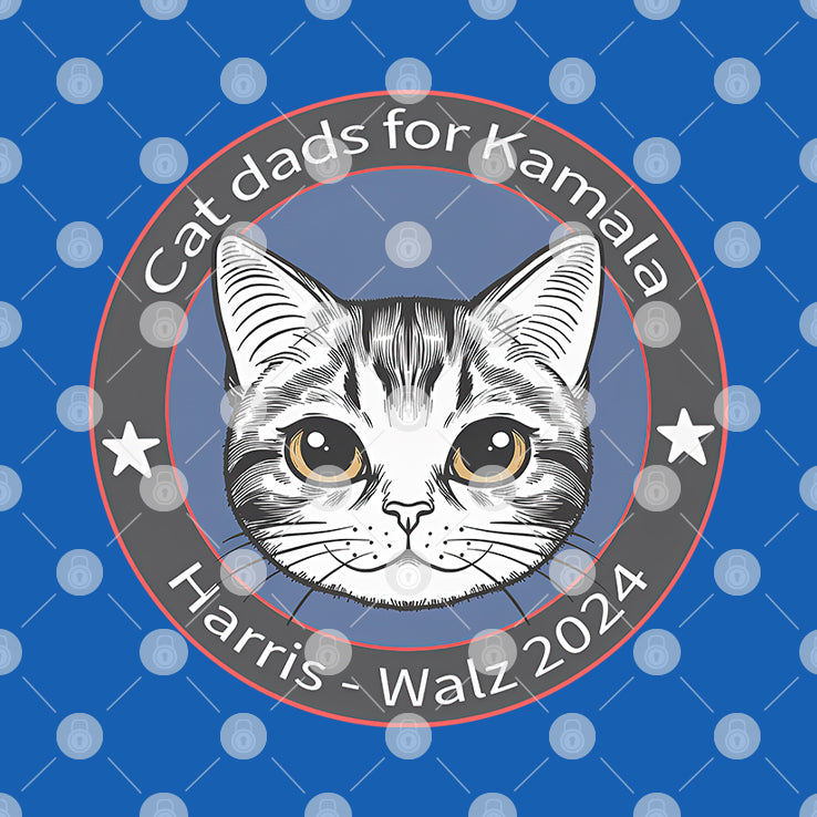 Cat Dads For Kamala Harris Walz 2024 T Shirt