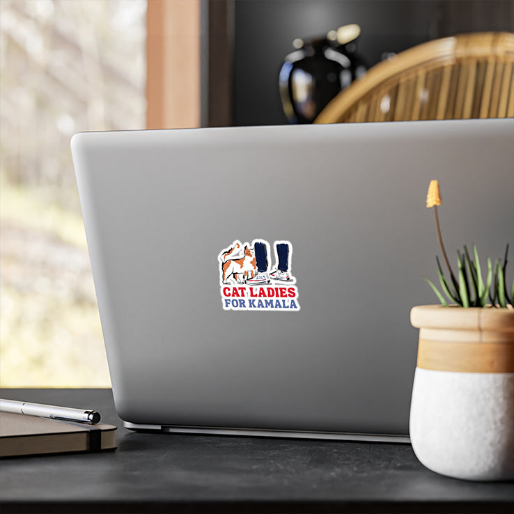 Cat Ladies For Kamala Harris 2024 Sticker