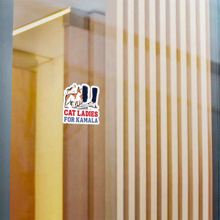 Cat Ladies For Kamala Harris 2024 Sticker