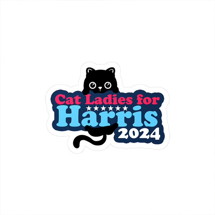 Cat Lady For Harris 2024 Sticker