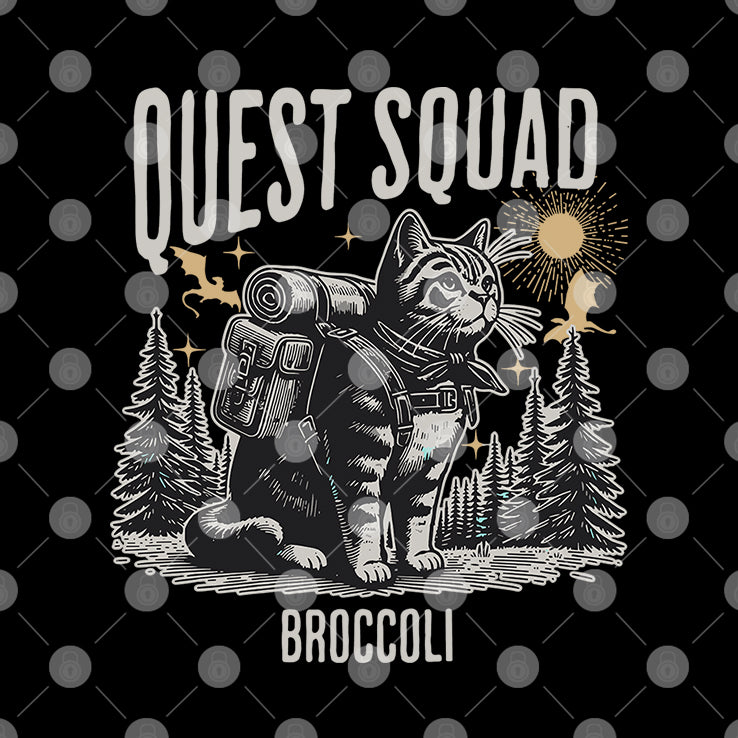 Cat Onyx Storm Quest Squad Broccoli T Shirt