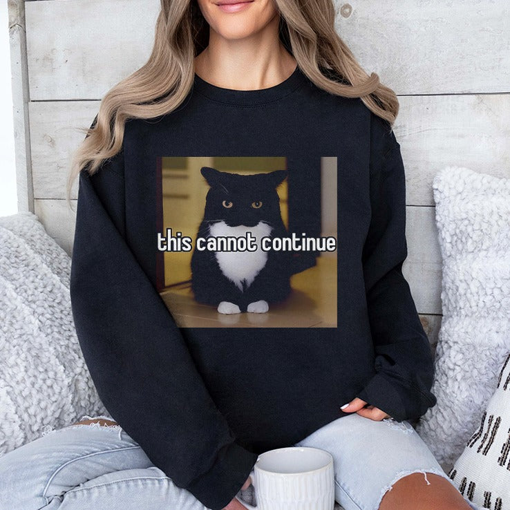 Cat This Cannot Continue T Shirt