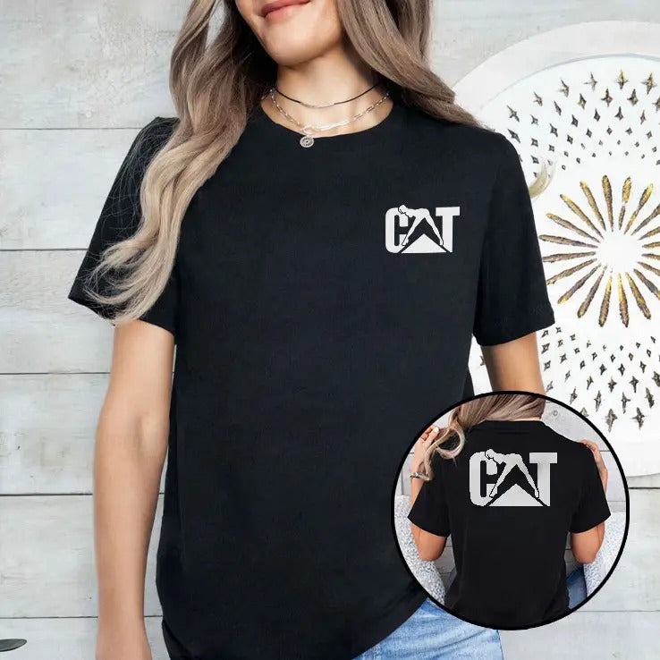 Cat With Woman T Shirt
