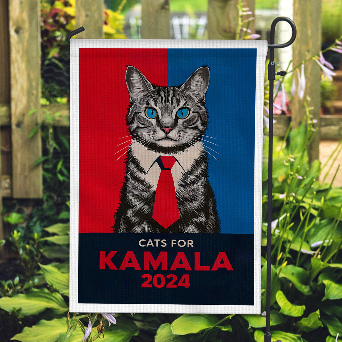 Cats For Kamala 2024 Garden Flag