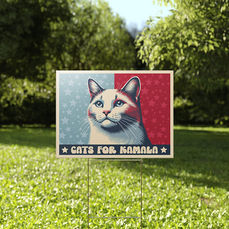 Cats For Kamala Yard Sign