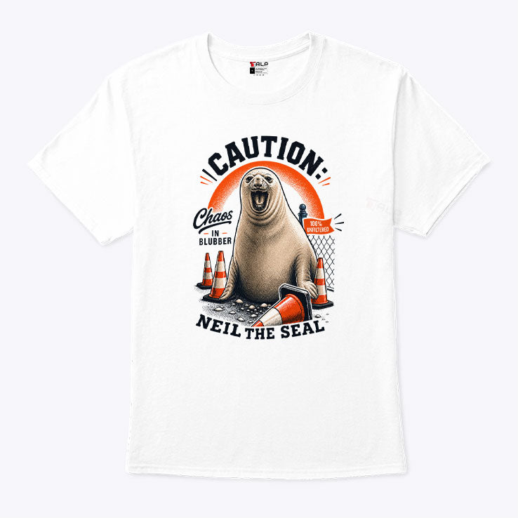 Caution Neil The Seal T Shirt