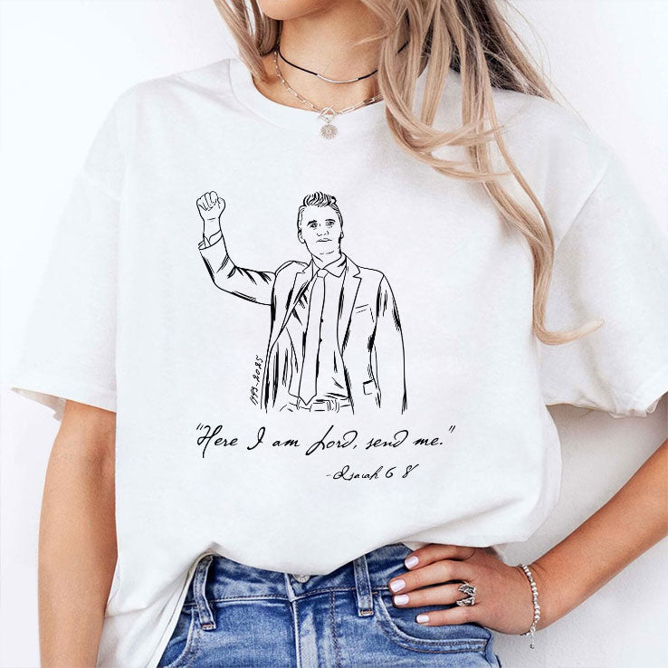Charlie Kirk Here I am Lord Send Me Isaiah 6:8 T Shirt