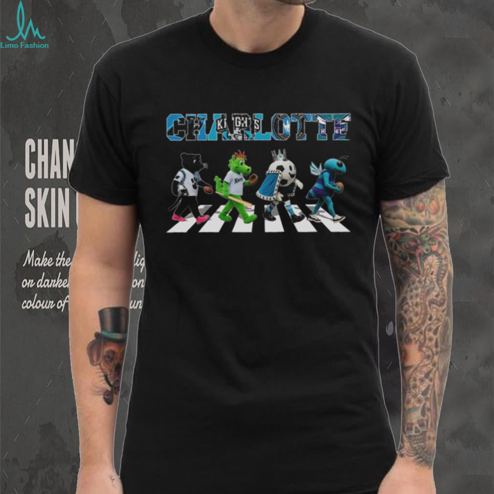 Charlotte Mascots Football Basketball Abbey Road shirt