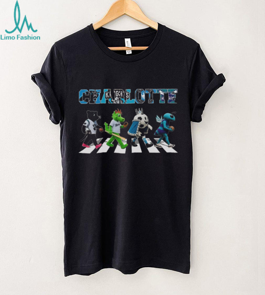 Charlotte Mascots Football Basketball Abbey Road shirt