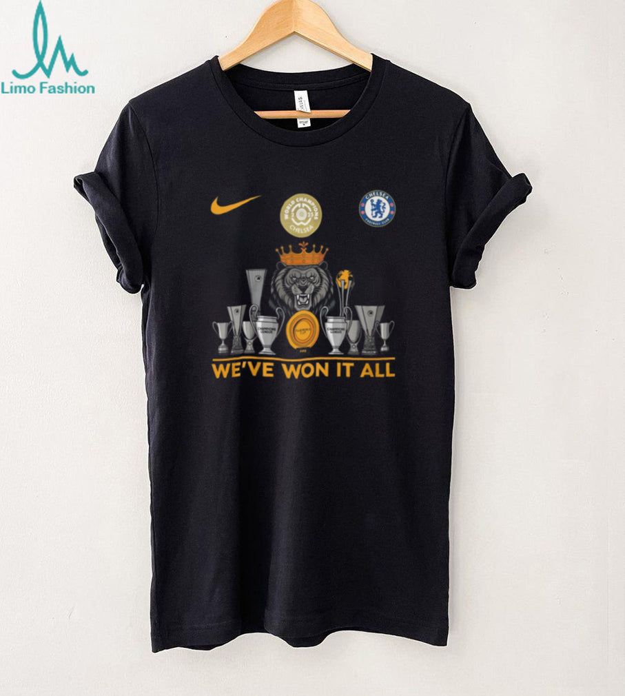 Chelsea FC “We’ve Won It All” Trophies Lion Crown T Shirt