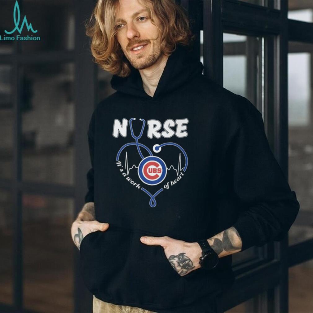 Chicago Baseball Nurse T Shirt Cute Stethoscope Heart Professional Apparel