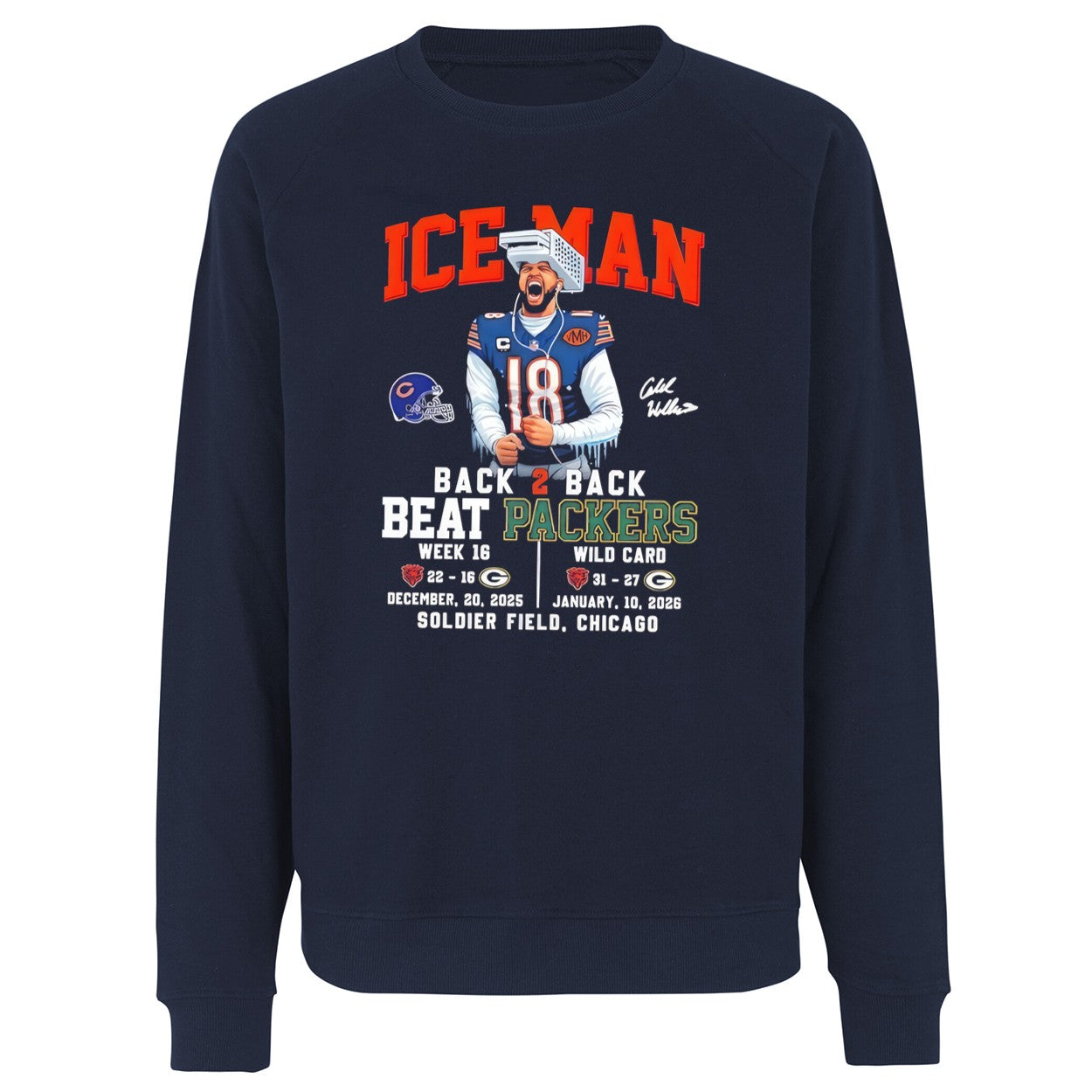 Chicago Bear Iceman Back 2 Back Beat Packers Shirt