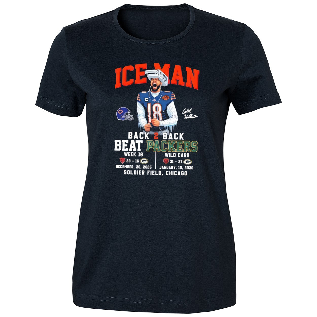 Chicago Bear Iceman Back 2 Back Beat Packers Shirt