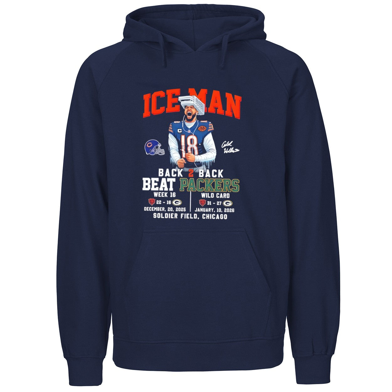 Chicago Bear Iceman Back 2 Back Beat Packers Shirt