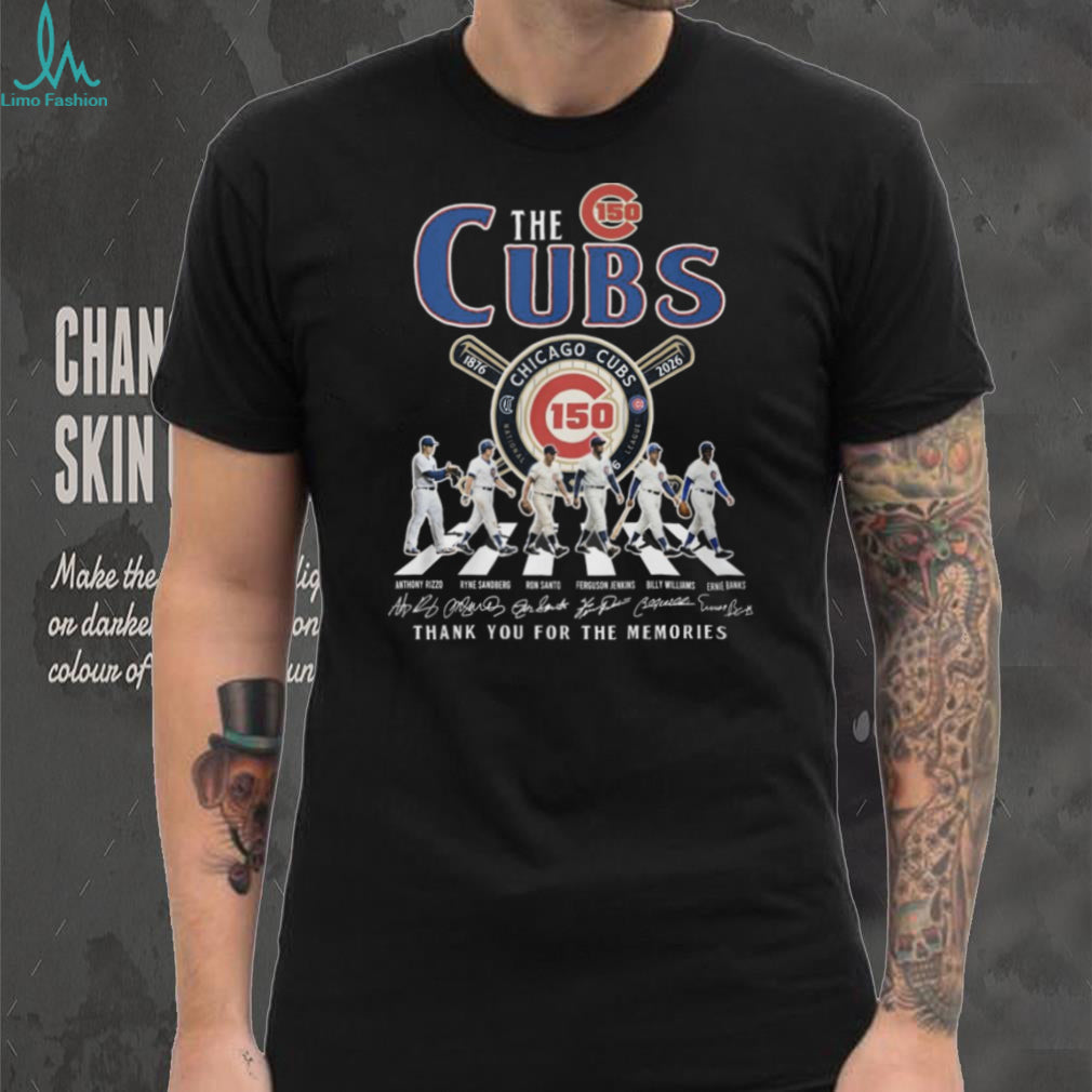 Chicago Cubs 150th Anniversary Legends Signature Abbey Road T Shirt