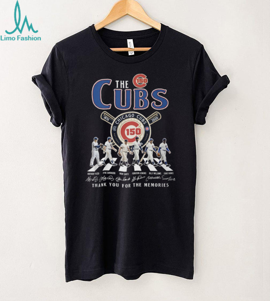 Chicago Cubs 150th Anniversary Legends Signature Abbey Road T Shirt