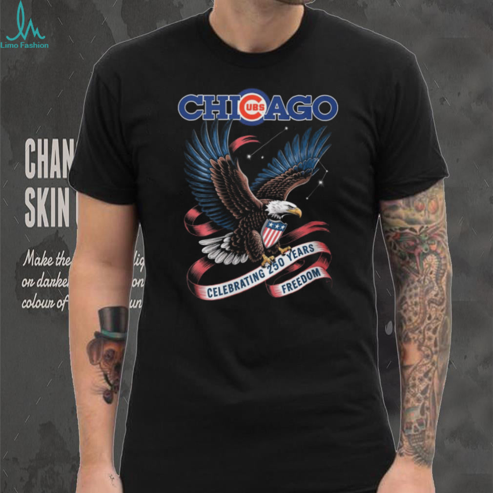 Chicago Cubs American Eagle Freedom 250 Years Celebration T Shirt