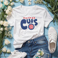 Chicago Cubs Doodle Logo Oatmeal Crewneck T shirt