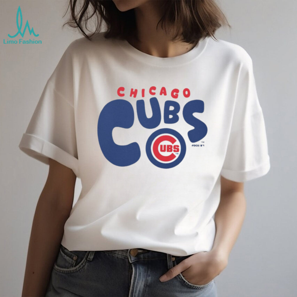 Chicago Cubs Doodle Logo Oatmeal Crewneck T shirt