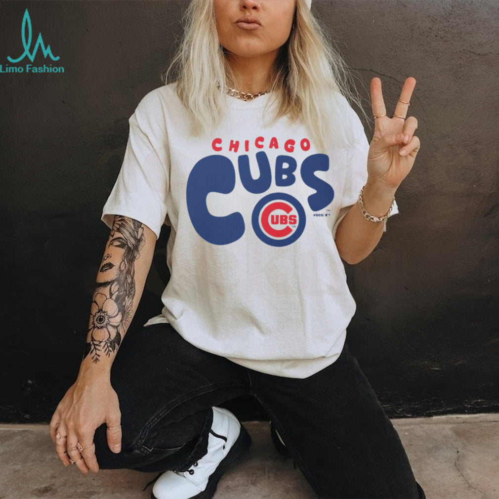 Chicago Cubs Doodle Logo Oatmeal Crewneck T shirt