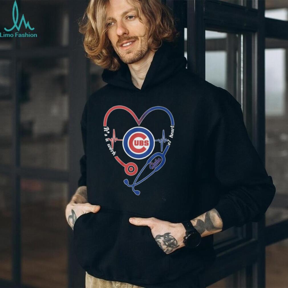 Chicago Cubs Nurse Baseball T Shirt Cubs Stethoscope It’s A Work Of Heart T Shirt