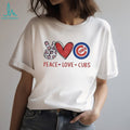 Chicago Cubs Peace Love Cubs Baseball Fan T Shirt