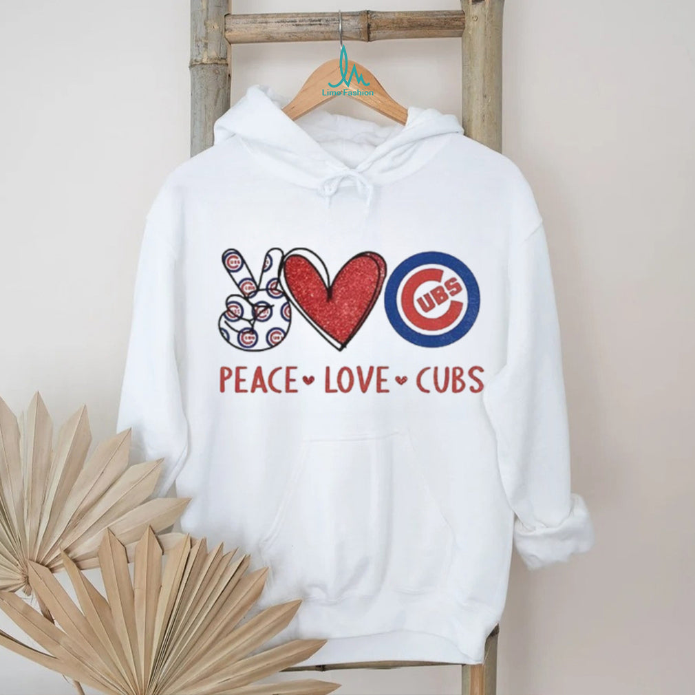 Chicago Cubs Peace Love Cubs Baseball Fan T Shirt