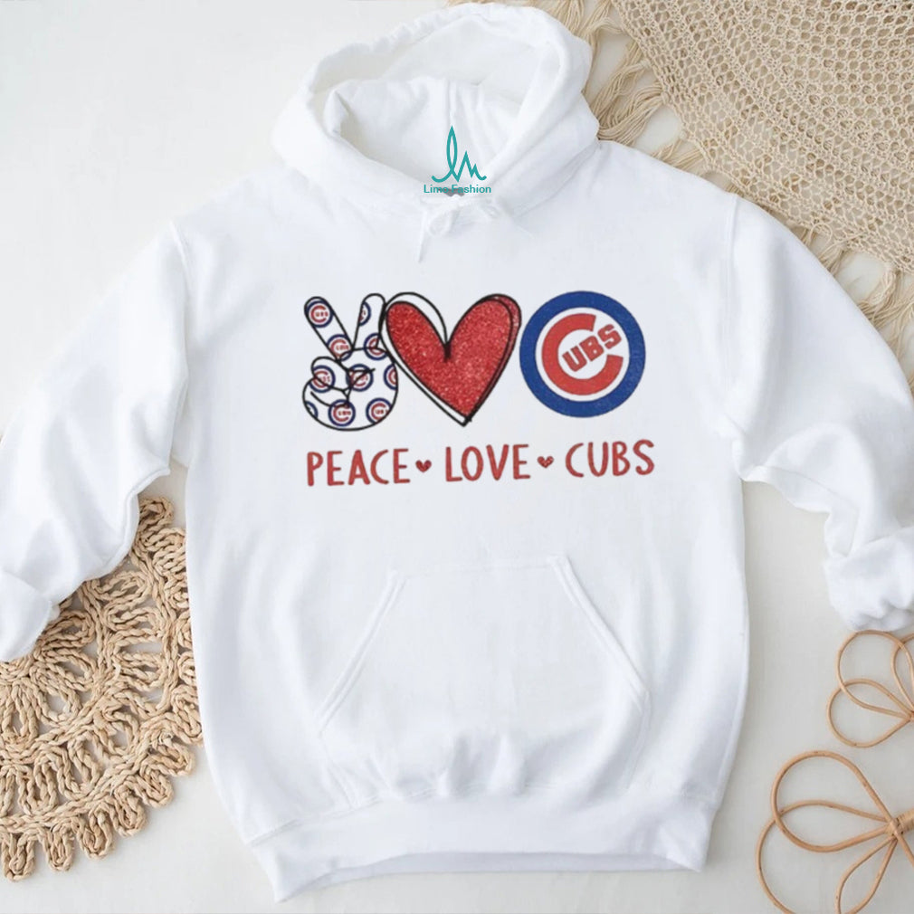 Chicago Cubs Peace Love Cubs Baseball Fan T Shirt