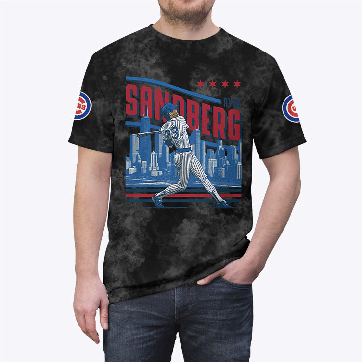 Chicago Cubs Ryne Ryno Sandberg In Memory Of 23 All-Over Print T Shirt