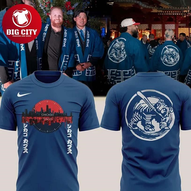 Chicago Cubs Tokyo Series 2025-2026 Memoir Of Japan Two Sided Shirt