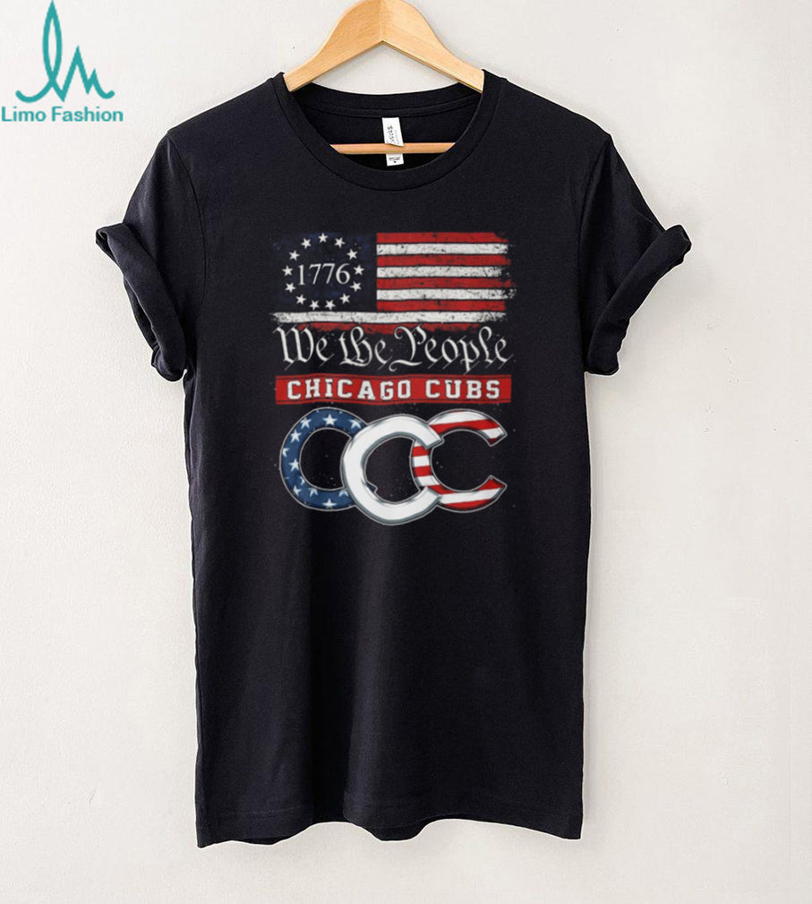 Chicago Cubs We The People 1776 Patriotic American Flag T Shirt