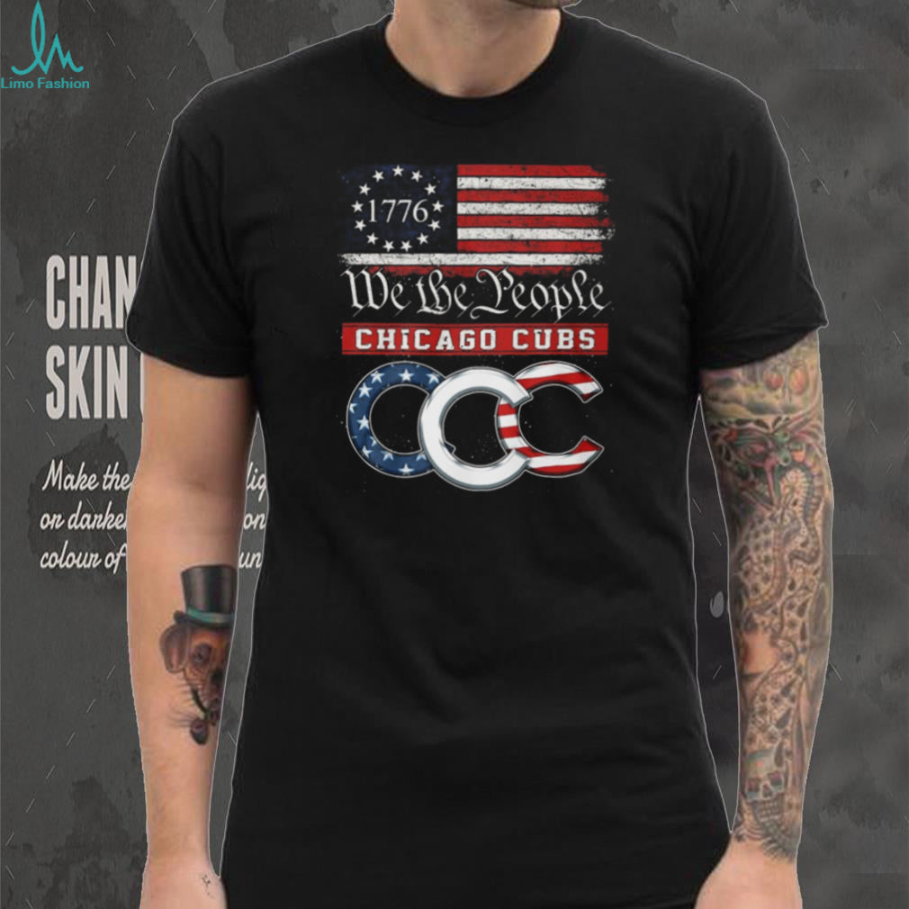 Chicago Cubs We The People 1776 Patriotic American Flag T Shirt