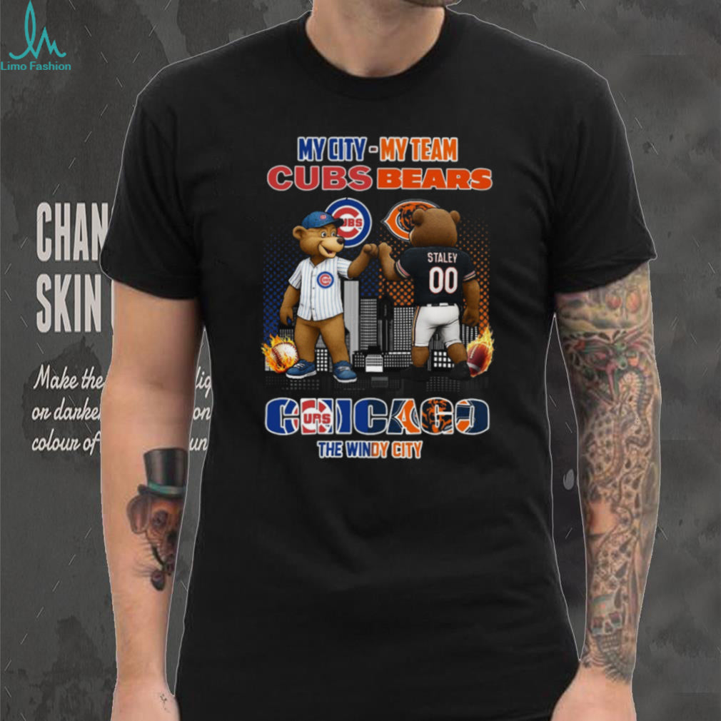 Chicago Cubs and Bears My City My Team Windy City T Shirt