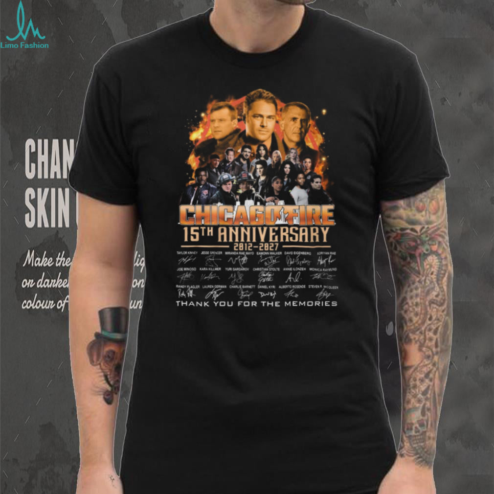 Chicago Fire 15th Anniversary Signatures Memories Tribute T Shirt