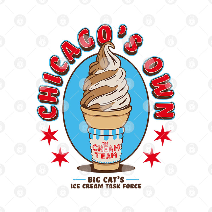 Chicago’s Own The Cream Team Big Cat’s Ice Cream Task Force T Shirt