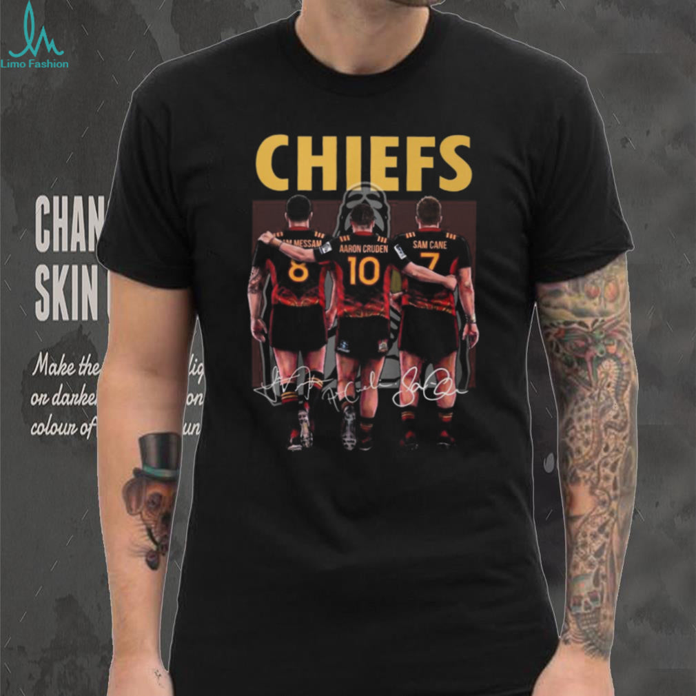 Chiefs Rugby Powerhouse Liam Messam Aaron Cruden Sam Cane Signature T Shirt