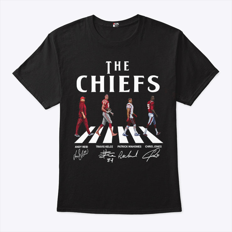 Chiefs Walking Abbey Road Andy Reid Travis Kelce Patrick Mahomes Chris Jones Shirt