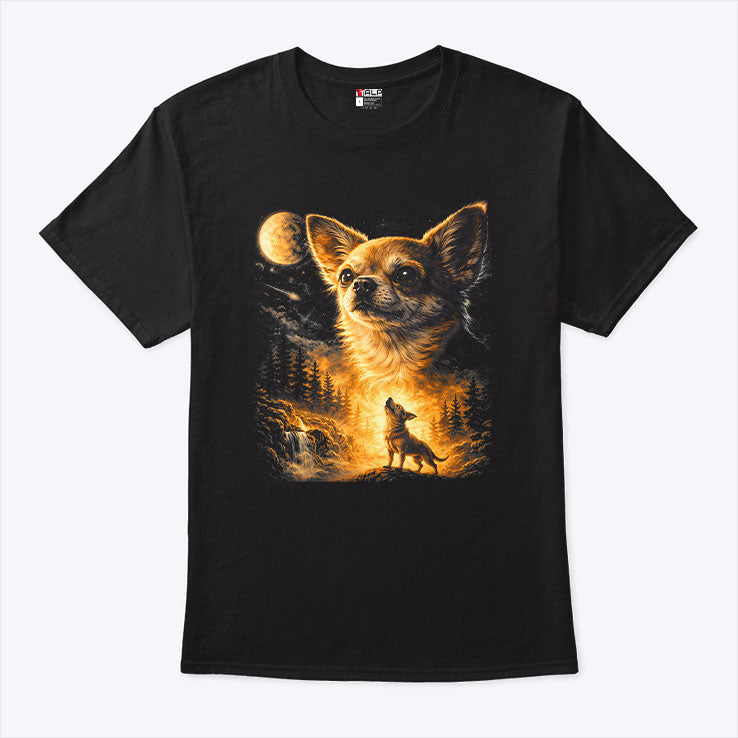 Chihuahua Howling To The Moon T Shirt